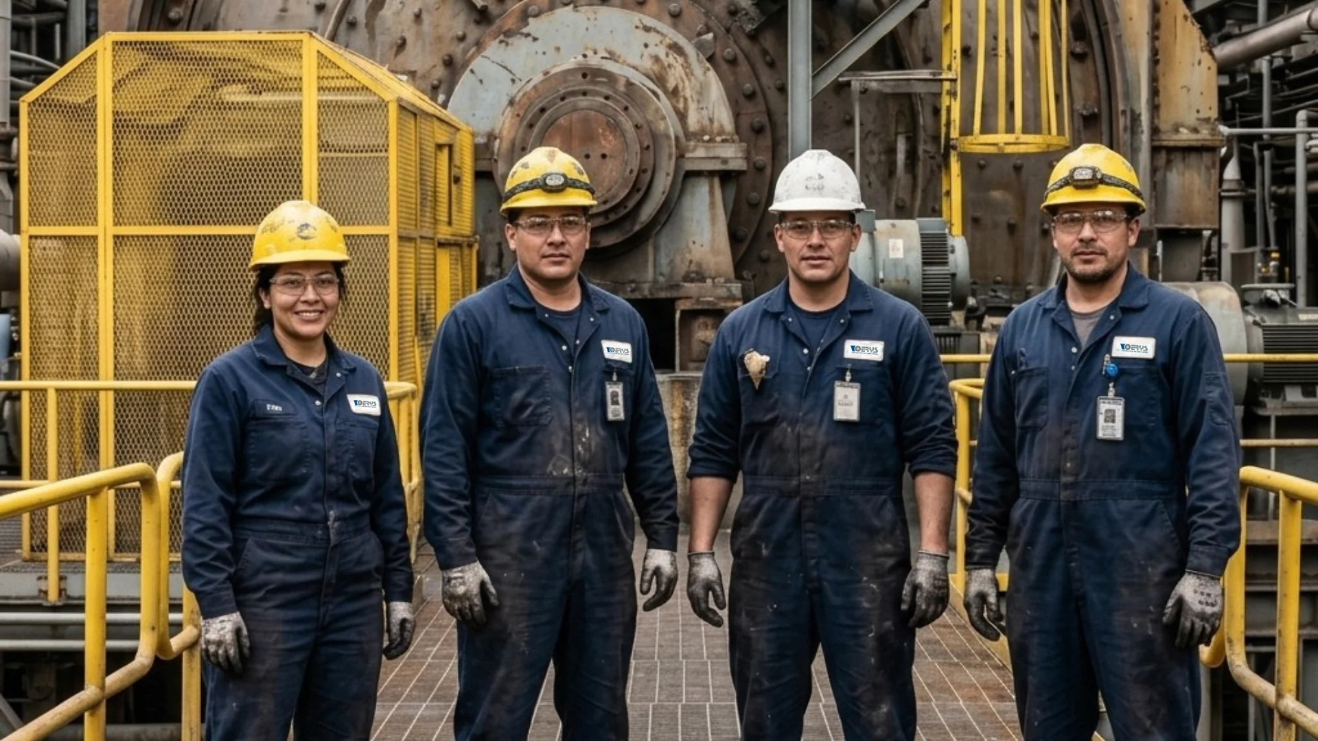 Equipo ERYS tras mantenimiento de molino SAG